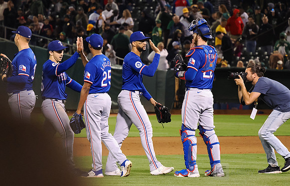 MLB: Texas Rangers at Oakland Athletics