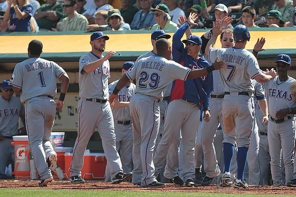 MLB: Texas Rangers at Oakland Athletics