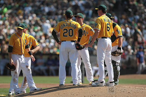 MLB: Texas Rangers at Oakland Athletics