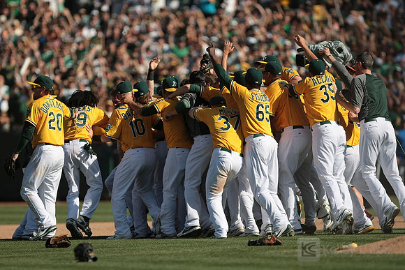 MLB: Texas Rangers at Oakland Athletics