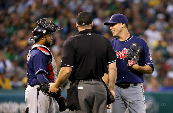 MLB: Cleveland Indians at Oakland Athletics