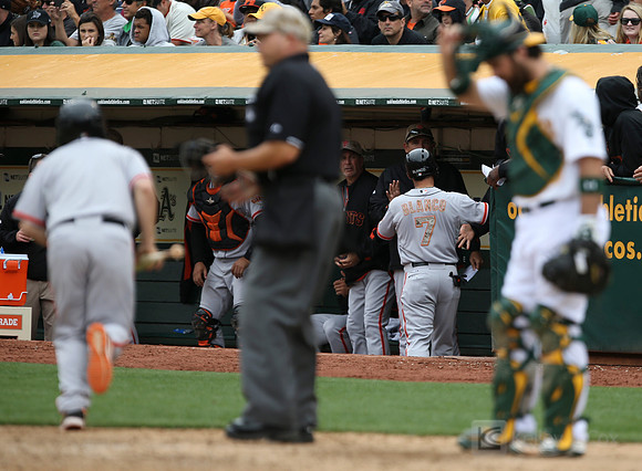 MLB: San Francisco Giants at Oakland Athletics