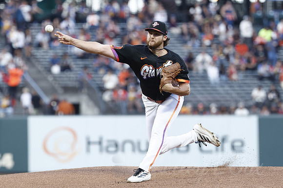 San Francisco Giants starting pitcher Landen Roupp (65)