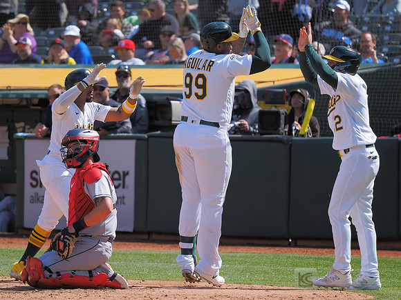MLB: Cleveland Guardians at Oakland Athletics