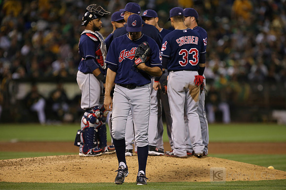 MLB: Cleveland Indians at Oakland Athletics