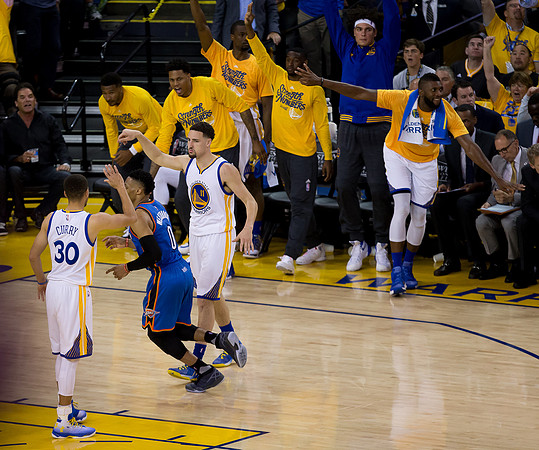 NBA: Playoffs-Oklahoma City Thunder at Golden State Warriors