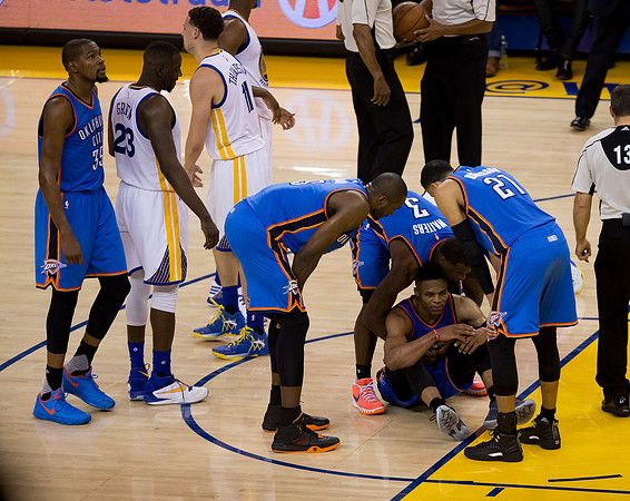 NBA: Playoffs-Oklahoma City Thunder at Golden State Warriors