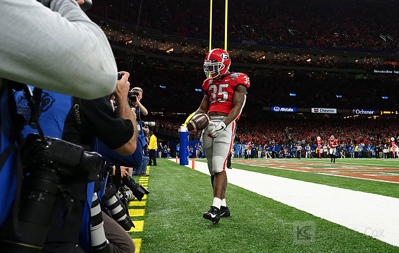 Georgia Bulldogs running back Brian Herrien (35)
