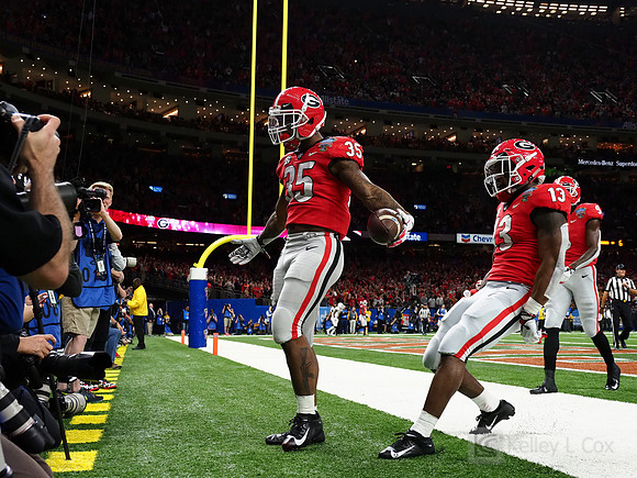 Georgia Bulldogs running back Brian Herrien (35)