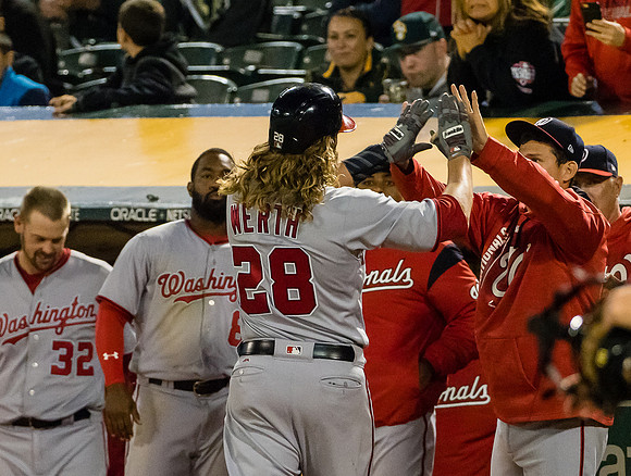 MLB: Washington Nationals at Oakland Athletics