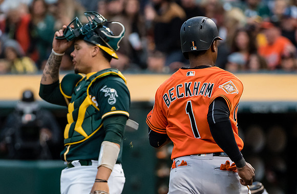 MLB: Baltimore Orioles at Oakland Athletics