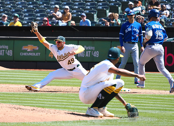 MLB: Toronto Blue Jays at Oakland Athletics