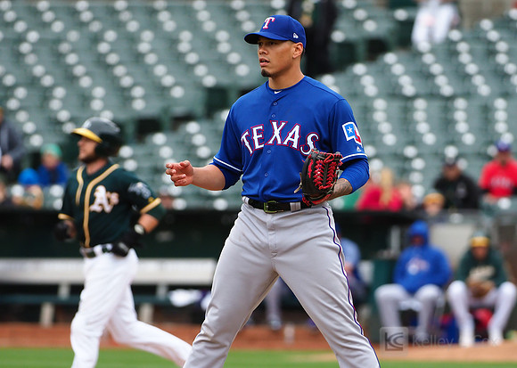 MLB: Texas Rangers at Oakland Athletics