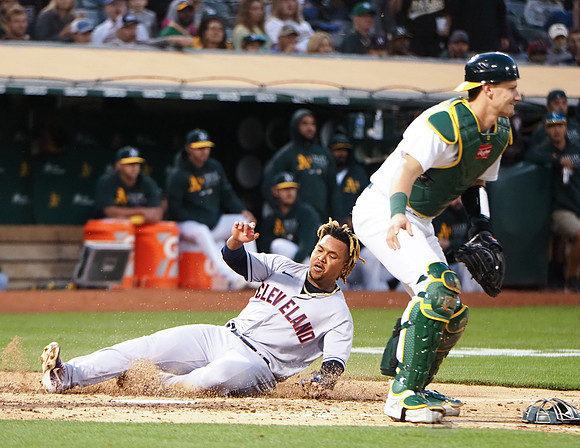 MLB: Cleveland Indians at Oakland Athletics