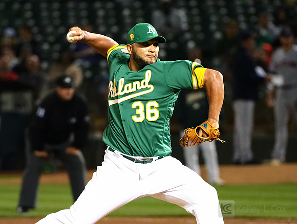 MLB: Cleveland Indians at Oakland Athletics