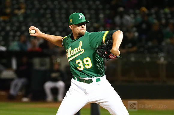 MLB: Cleveland Indians at Oakland Athletics
