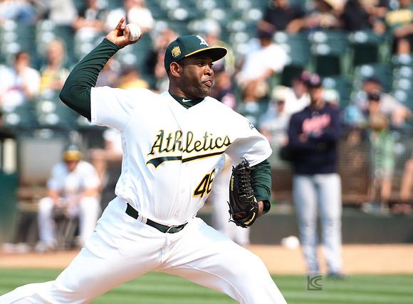 MLB: Cleveland Indians at Oakland Athletics