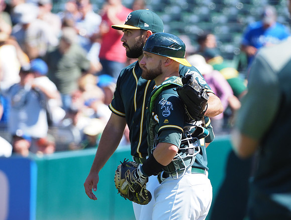 MLB: Toronto Blue Jays at Oakland Athletics