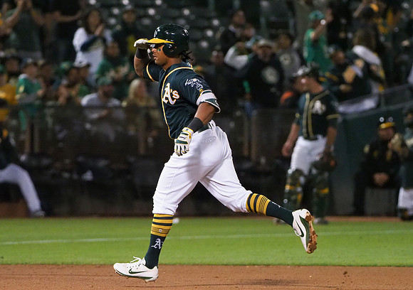 MLB: Texas Rangers at Oakland Athletics