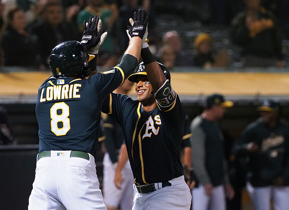 MLB: Texas Rangers at Oakland Athletics