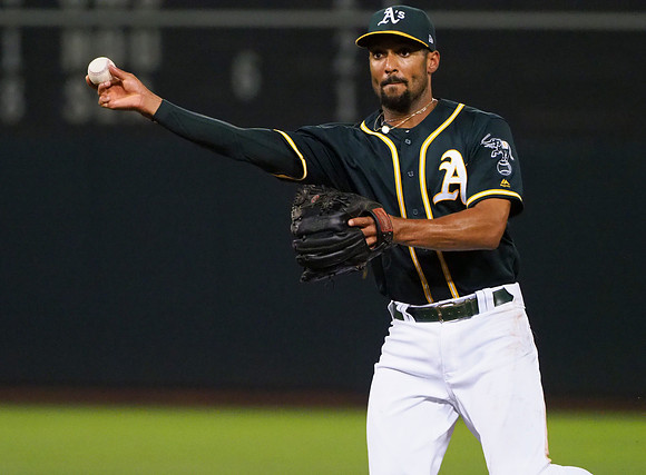 MLB: Texas Rangers at Oakland Athletics