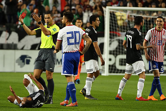 Soccer: Paraguay at Mexico