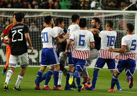 Soccer: Paraguay at Mexico