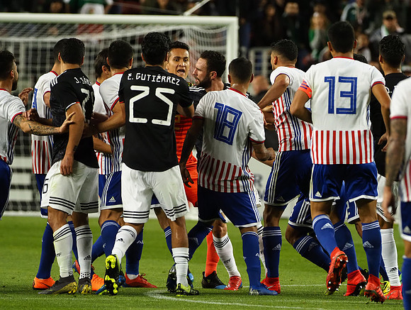 Soccer: Paraguay at Mexico