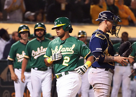 MLB: Milwaukee Brewers at Oakland Athletics