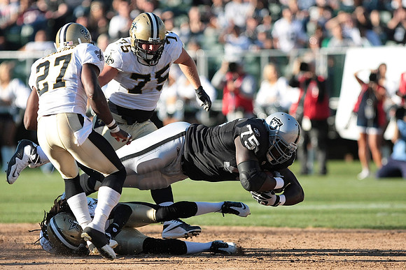 NFL: Preseason New Orleans Saints at Oakland Raiders