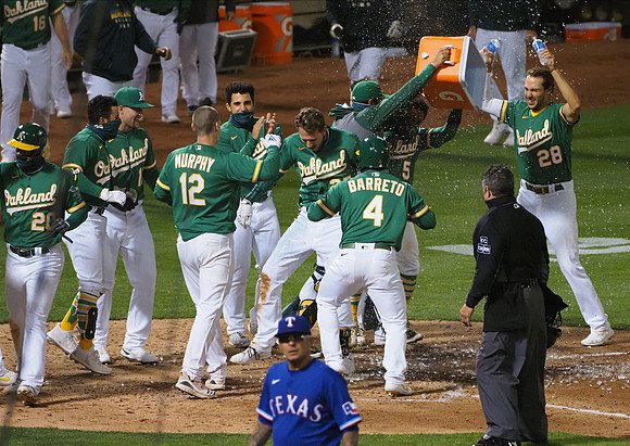 MLB: Texas Rangers at Oakland Athletics