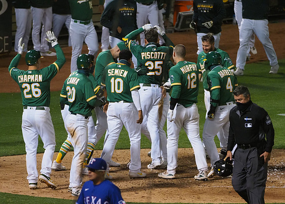 MLB: Texas Rangers at Oakland Athletics