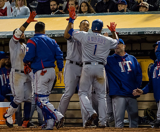MLB: Texas Rangers at Oakland Athletics