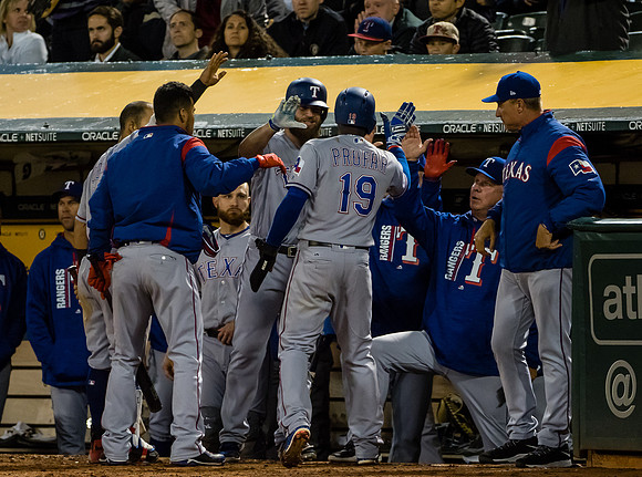 MLB: Texas Rangers at Oakland Athletics