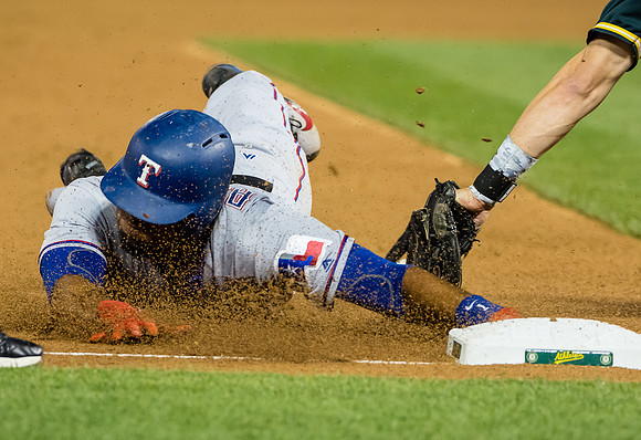 MLB: Texas Rangers at Oakland Athletics