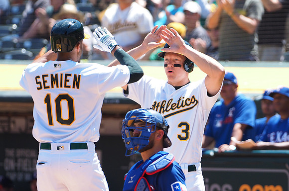 MLB: Texas Rangers at Oakland Athletics