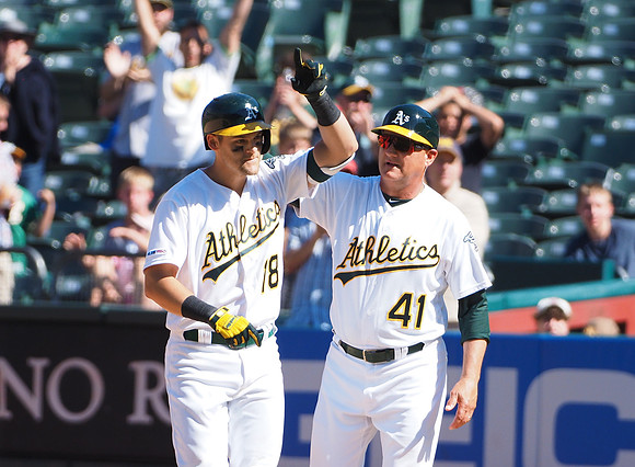 MLB: Texas Rangers at Oakland Athletics