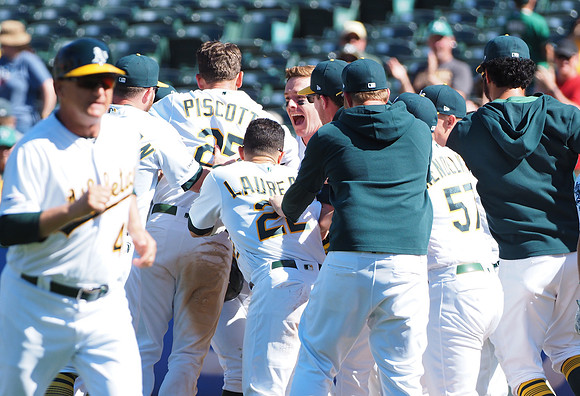 MLB: Texas Rangers at Oakland Athletics
