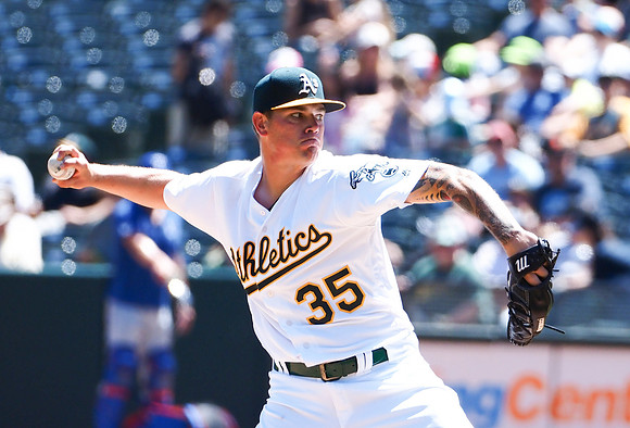 MLB: Texas Rangers at Oakland Athletics