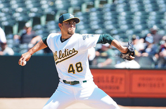 MLB: Texas Rangers at Oakland Athletics