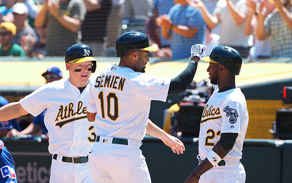 MLB: Texas Rangers at Oakland Athletics