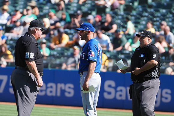 MLB: Texas Rangers at Oakland Athletics
