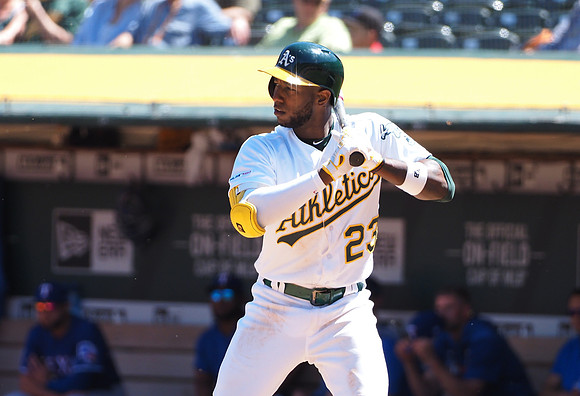 MLB: Texas Rangers at Oakland Athletics