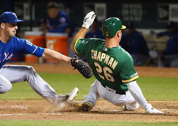 MLB: Texas Rangers at Oakland Athletics