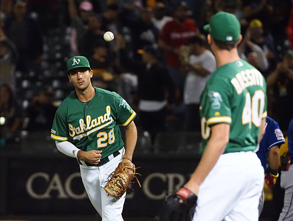 MLB: Texas Rangers at Oakland Athletics