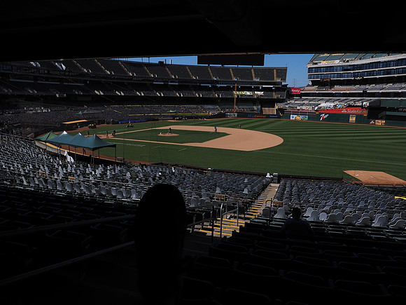 MLB: Texas Rangers at Oakland Athletics
