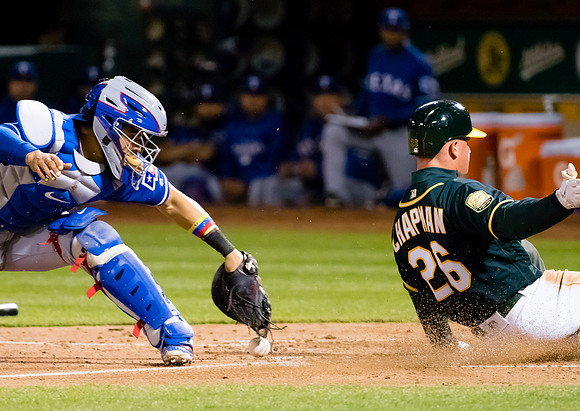 MLB: Texas Rangers at Oakland Athletics
