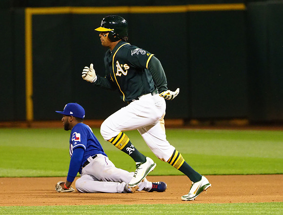 MLB: Texas Rangers at Oakland Athletics