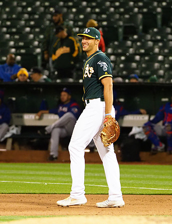 MLB: Texas Rangers at Oakland Athletics