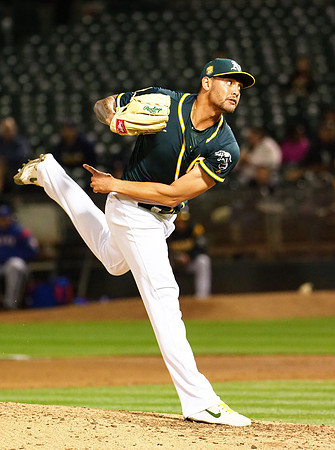 MLB: Texas Rangers at Oakland Athletics